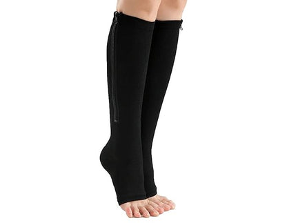 DUVYN MediSock Medical Open-Toe Compression Socks for Foot & Leg Support